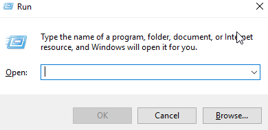 Windows key + R keys
