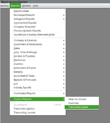 Bank reconciliation