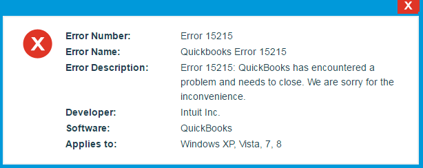 Error 15215